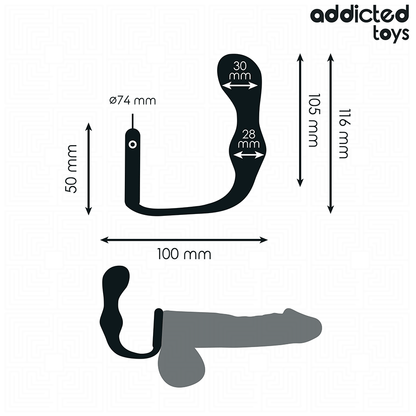 ADDICTED TOYS - ANAL PLUG WITH RING SILICONE MODEL 3 - My naughty haven #