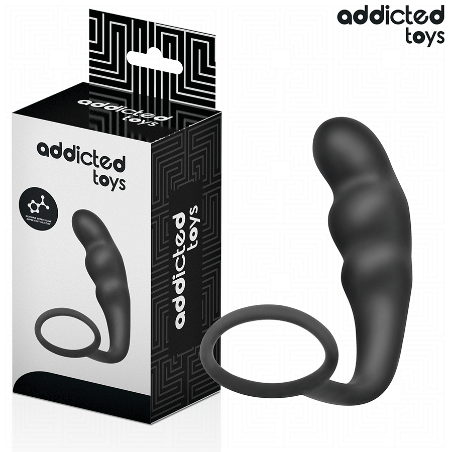 ADDICTED TOYS - АНАЛЕН ПЛЪГ СЪС СИЛИКОНОВ ПРЪСТЕН МОДЕЛ 4
