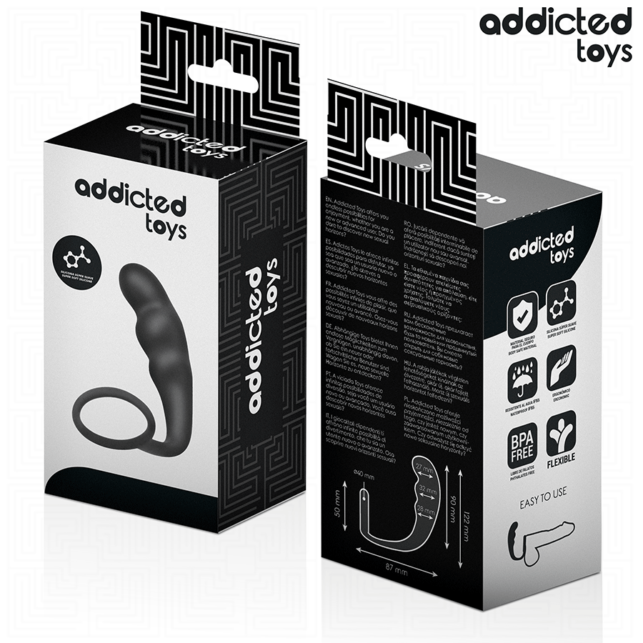 ADDICTED TOYS - ANAL PLUG WITH RING SILICONE MODEL 4 - My naughty haven #