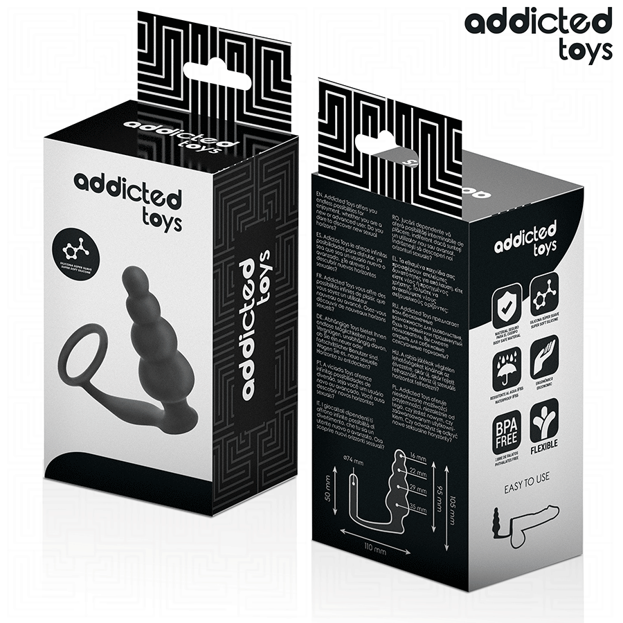 ADDICTED TOYS - ANAL PLUG WITH RING SILICONE MODEL 5 - My naughty haven #