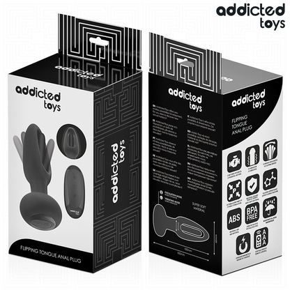 ADDICTED TOYS - ANAL PLUG WITH VIBRATING TONGUE AND REMOTE CONTROL - My naughty haven #