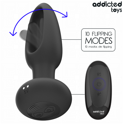 ADDICTED TOYS - ANAL PLUG WITH VIBRATING TONGUE AND REMOTE CONTROL - My naughty haven #