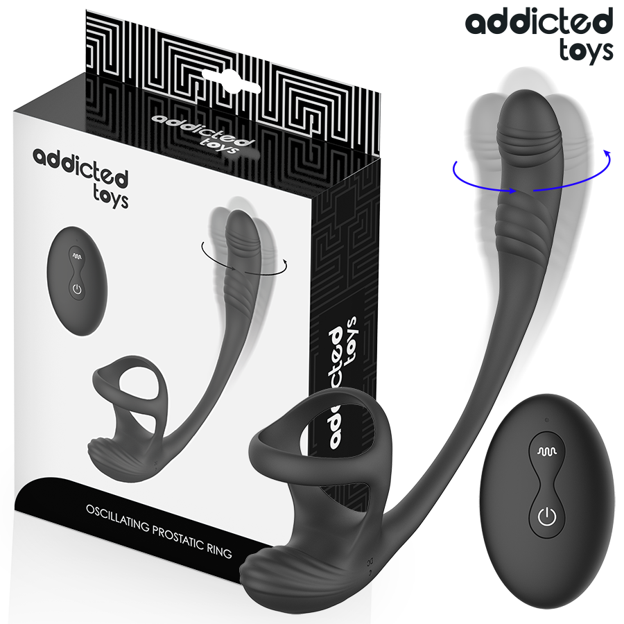 ADDICTED TOYS - ANAL PLUG WITH VIBRATION AND 360º WAVING AND TESTICLE STIMULATOR - My naughty haven #