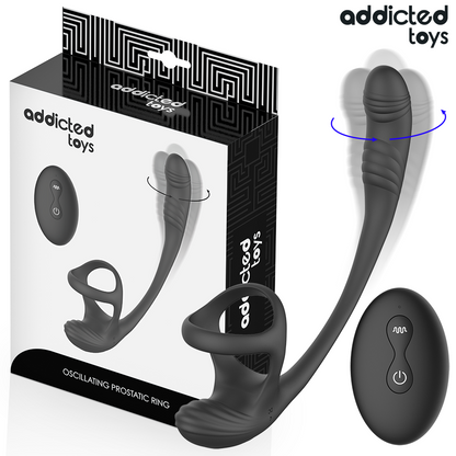 ADDICTED TOYS - ANAL PLUG WITH VIBRATION AND 360º WAVING AND TESTICLE STIMULATOR - My naughty haven #