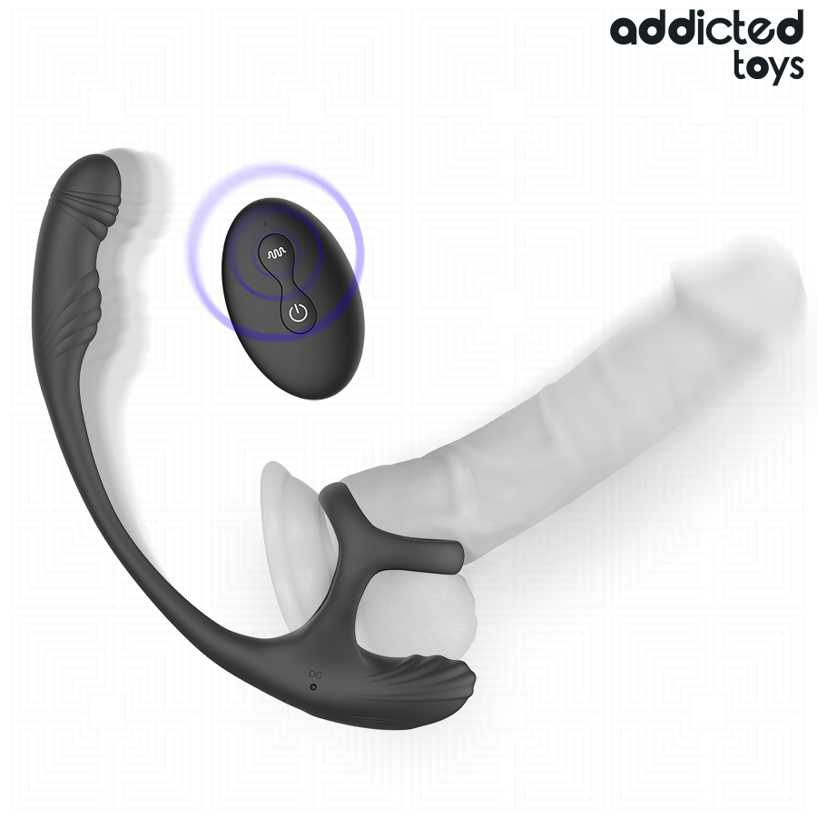 ADDICTED TOYS - ANAL PLUG WITH VIBRATION AND 360º WAVING AND TESTICLE STIMULATOR - My naughty haven #