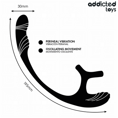 ADDICTED TOYS - ANAL PLUG WITH VIBRATION AND 360º WAVING AND TESTICLE STIMULATOR - My naughty haven #