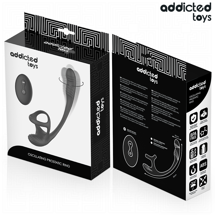 ADDICTED TOYS - ANAL PLUG WITH VIBRATION AND 360º WAVING AND TESTICLE STIMULATOR - My naughty haven #