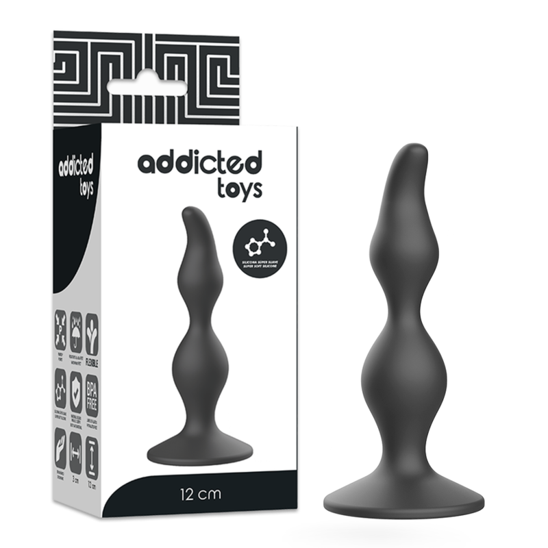 ADDICTED TOYS - ANAL SEXUAL PLUG 12 CM BLACK - My naughty haven #
