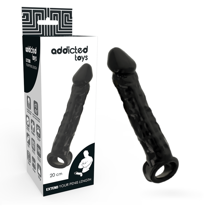 ADDICTED TOYS - DONG EXTENSION BLACK - My naughty haven #