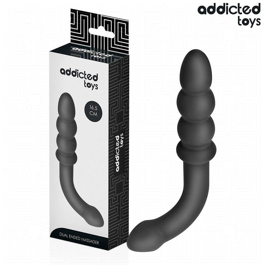 ADDICTED TOYS - DOUBLE ANAL MASSAGER SILICONE 16.5 CM - My naughty haven #