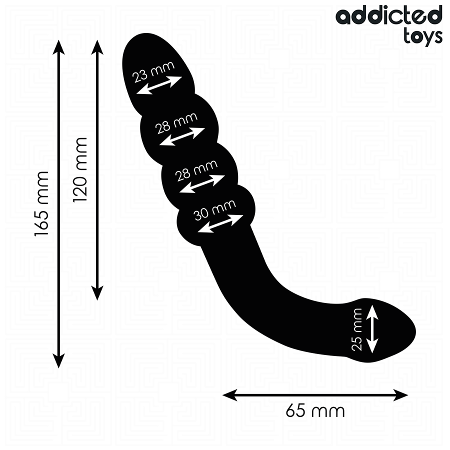 ADDICTED TOYS - DOUBLE ANAL MASSAGER SILICONE 16.5 CM - My naughty haven #