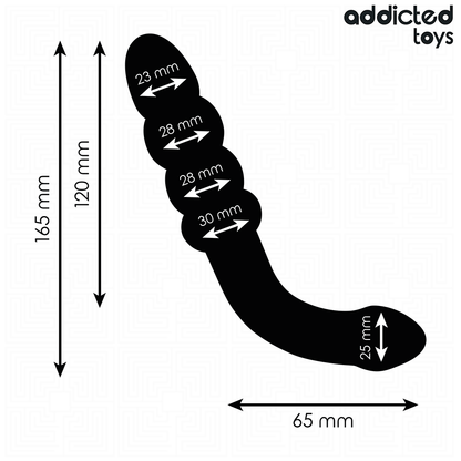ADDICTED TOYS - DOUBLE ANAL MASSAGER SILICONE 16.5 CM - My naughty haven #