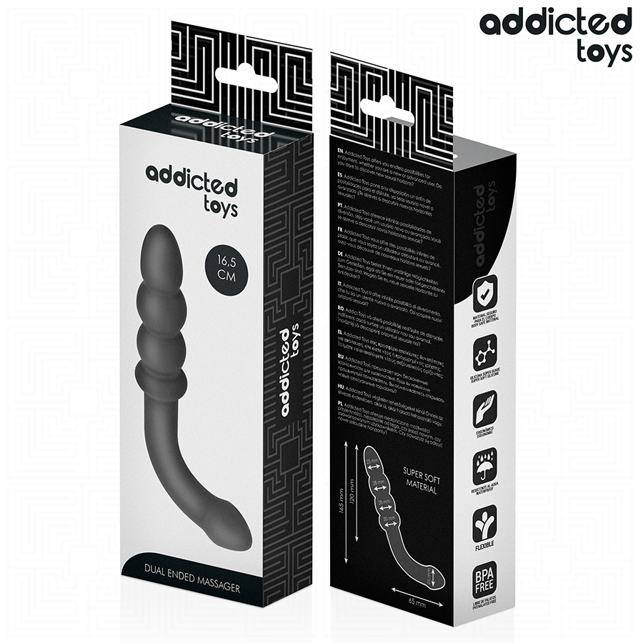 ADDICTED TOYS - DOUBLE ANAL MASSAGER SILICONE 16.5 CM - My naughty haven #