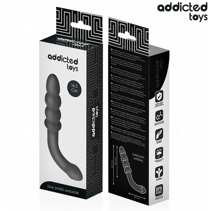 ADDICTED TOYS - DOUBLE ANAL MASSAGER SILICONE 16.5 CM - My naughty haven #