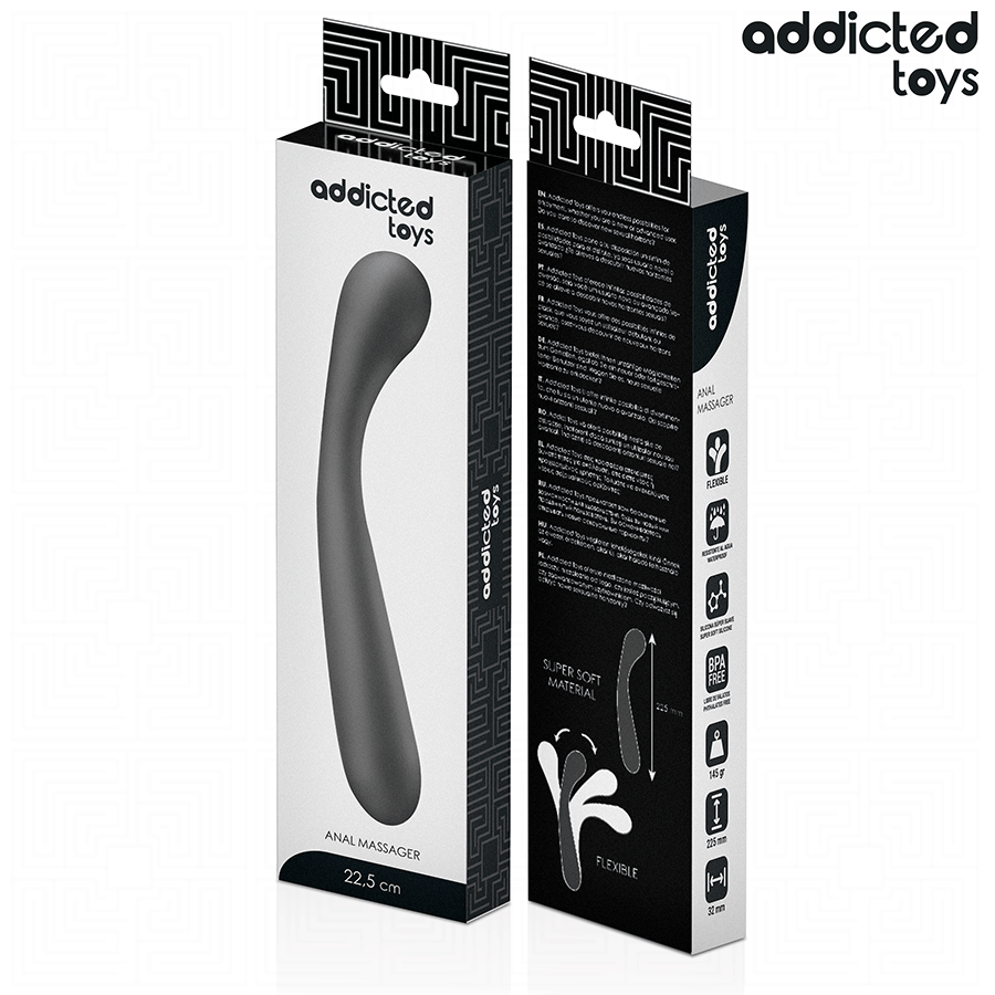 ADDICTED TOYS - DOUBLE ANAL MASSAGER SILICONE 22.5 CM - My naughty haven #
