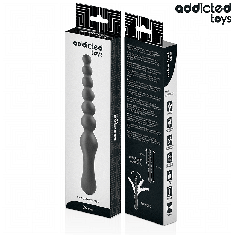ADDICTED TOYS - DOUBLE ANAL MASSAGER SILICONE 24 CM - My naughty haven #