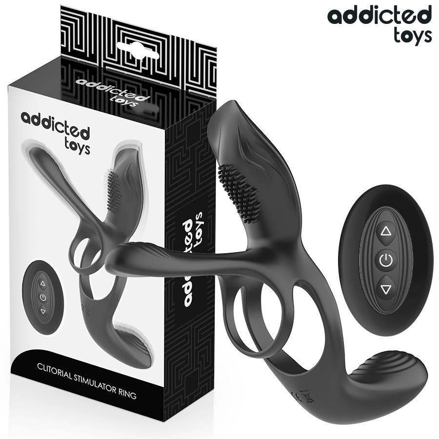 ADDICTED TOYS - DOUBLE PENIS RING WITH CLITORAL STIMULATOR - My naughty haven #