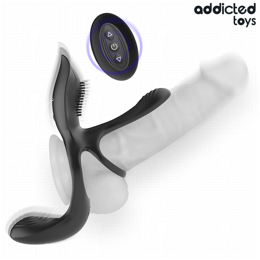 ADDICTED TOYS - DOUBLE PENIS RING WITH CLITORAL STIMULATOR - My naughty haven #