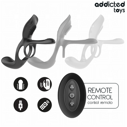 ADDICTED TOYS - DOUBLE PENIS RING WITH CLITORAL STIMULATOR - My naughty haven #