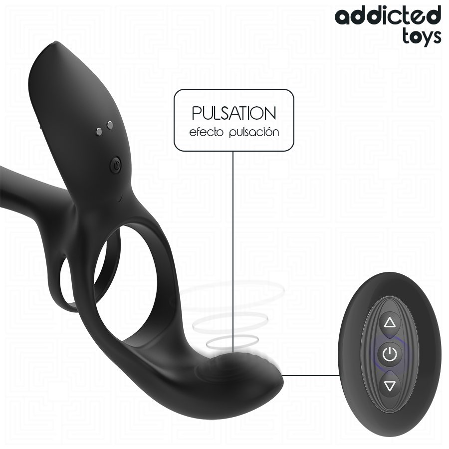 ADDICTED TOYS - DOUBLE PENIS RING WITH CLITORAL STIMULATOR - My naughty haven #