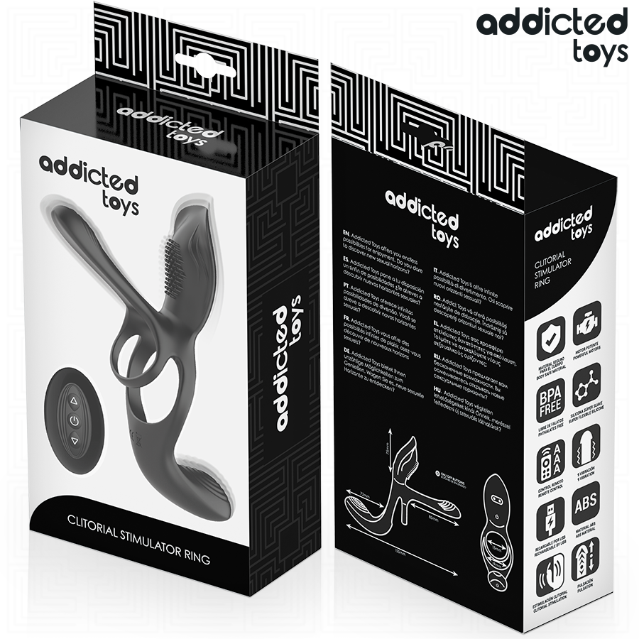 ADDICTED TOYS - DOUBLE PENIS RING WITH CLITORAL STIMULATOR - My naughty haven #