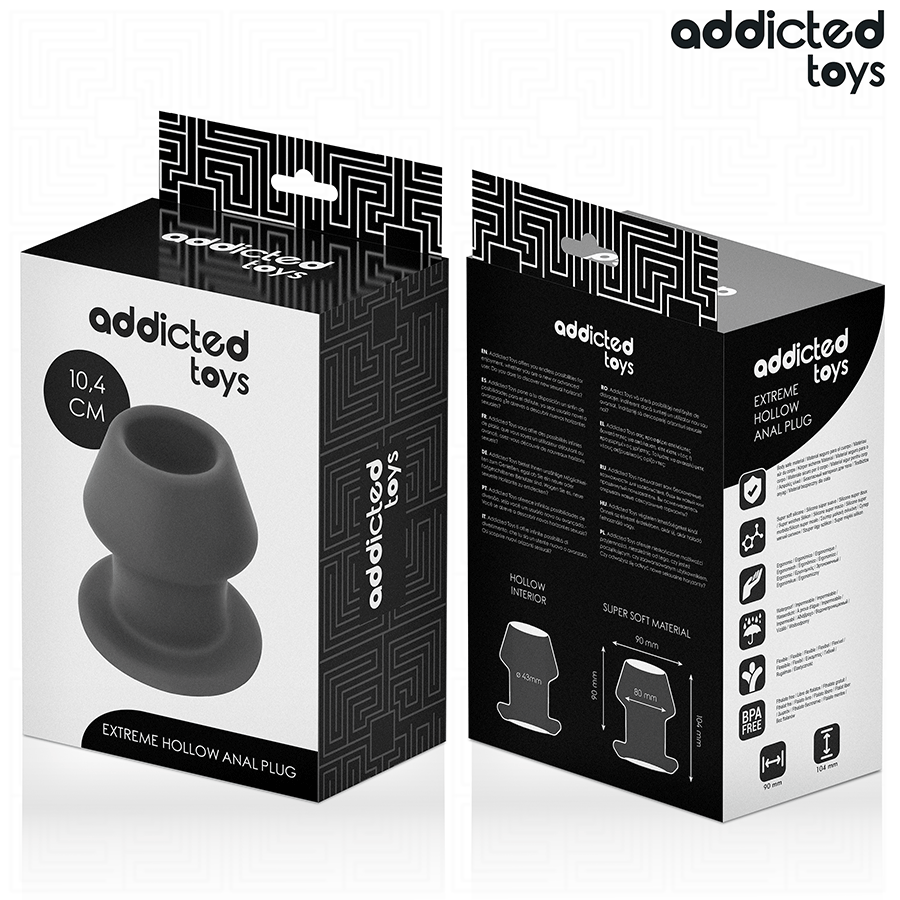 ADDICTED TOYS - EXTREME HOLLOW ANAL PLUG SILICONE SIZE L 10.4 CM - My naughty haven #