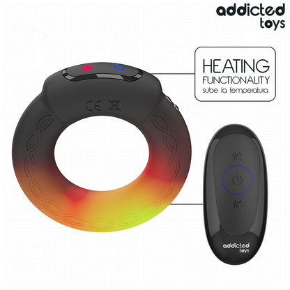 ADDICTED TOYS - HEATING EFFECT VIBRATING COCK RING REMOTE CONTROL - My naughty haven #