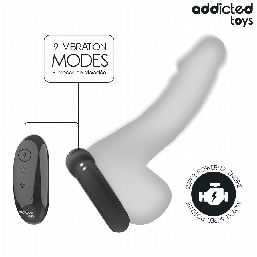 ADDICTED TOYS - HEATING EFFECT VIBRATING COCK RING REMOTE CONTROL - My naughty haven #