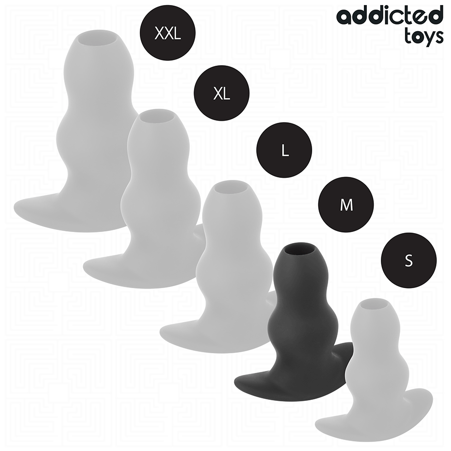 ADDICTED TOYS - HOLLOW ANAL PLUG SILICONE SIZE M 9.6 CM - My naughty haven #
