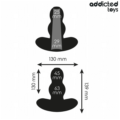ADDICTED TOYS - HOLLOW ANAL PLUG SILICONE SIZE XL 13.9 CM - My naughty haven #