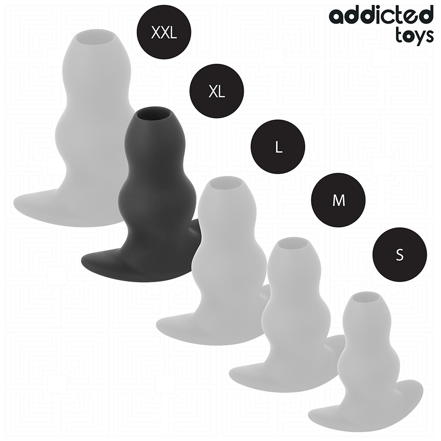 ADDICTED TOYS - HOLLOW ANAL PLUG SILICONE SIZE XL 13.9 CM - My naughty haven #
