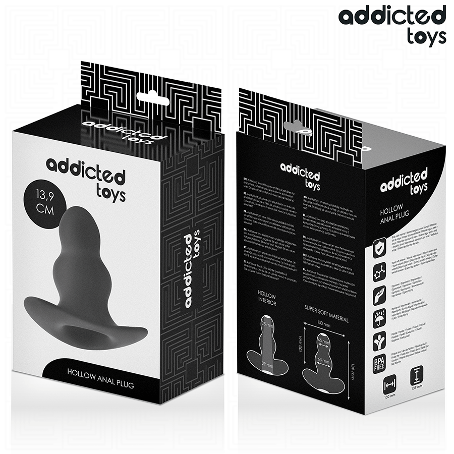 ADDICTED TOYS - HOLLOW ANAL PLUG SILICONE SIZE XL 13.9 CM - My naughty haven #