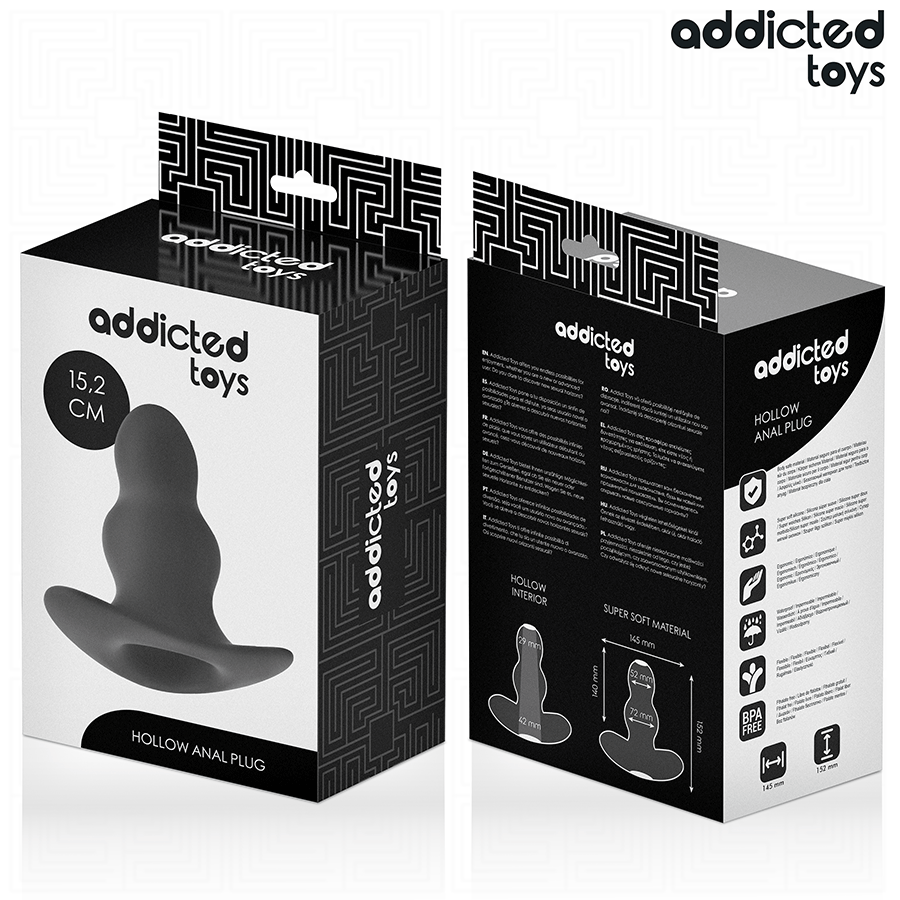 ADDICTED TOYS - HOLLOW ANAL PLUG SILICONE SIZE XXL 15.2 CM - My naughty haven #