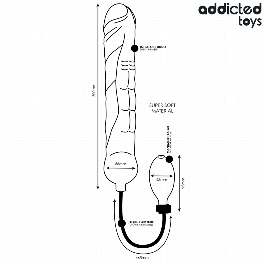 ADDICTED TOYS - INFLATABLE DILDO XL MODEL 5 - My naughty haven #
