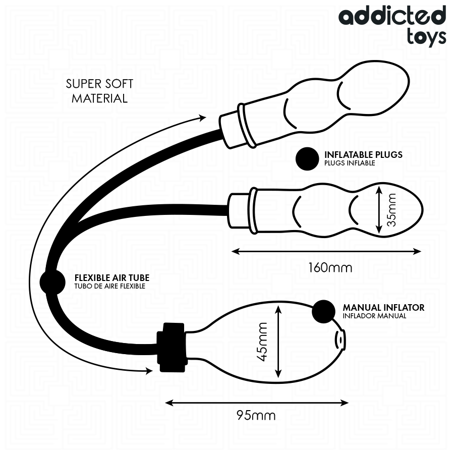 ADDICTED TOYS - INFLATABLE DOUBLE BUTT PLUG MODEL 1 - My naughty haven #