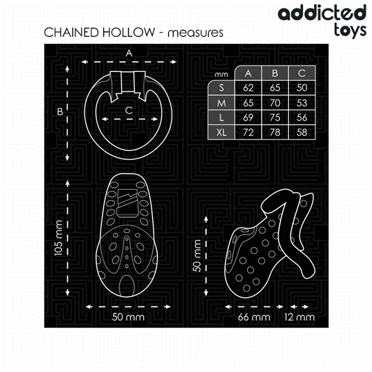 ADDICTED TOYS LOCKED - ОКОВАНА КУХА КЛЕТКА ЗА ПЕНИС 10,5 СМ