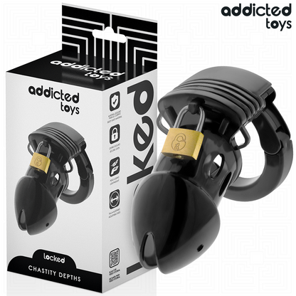 ADDICTED TOYS LOCKED - CHASTITY DEPTHS PENIS CAGE 7.5 CM - My naughty haven #