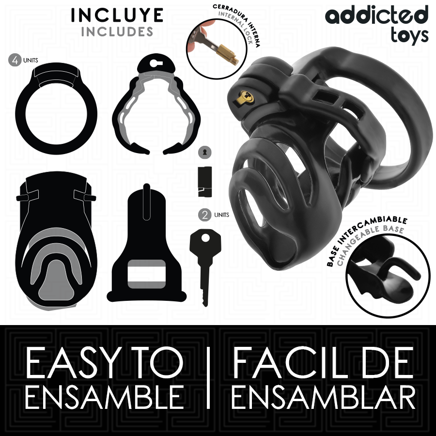 ADDICTED TOYS LOCKED - ETERNAL LOCK PENIS CAGE 9 CM - My naughty haven #