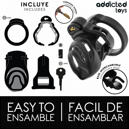 ADDICTED TOYS LOCKED - ETERNAL LOCK PENIS CAGE 9 CM - My naughty haven #