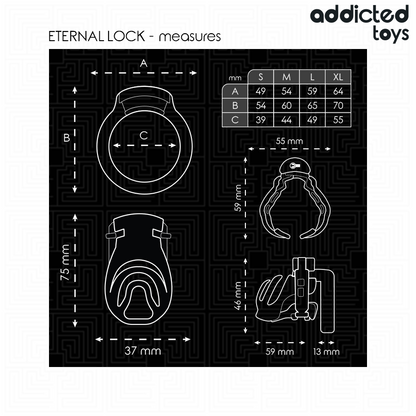 ADDICTED TOYS LOCKED - ETERNAL LOCK PENIS CAGE 9 CM - My naughty haven #