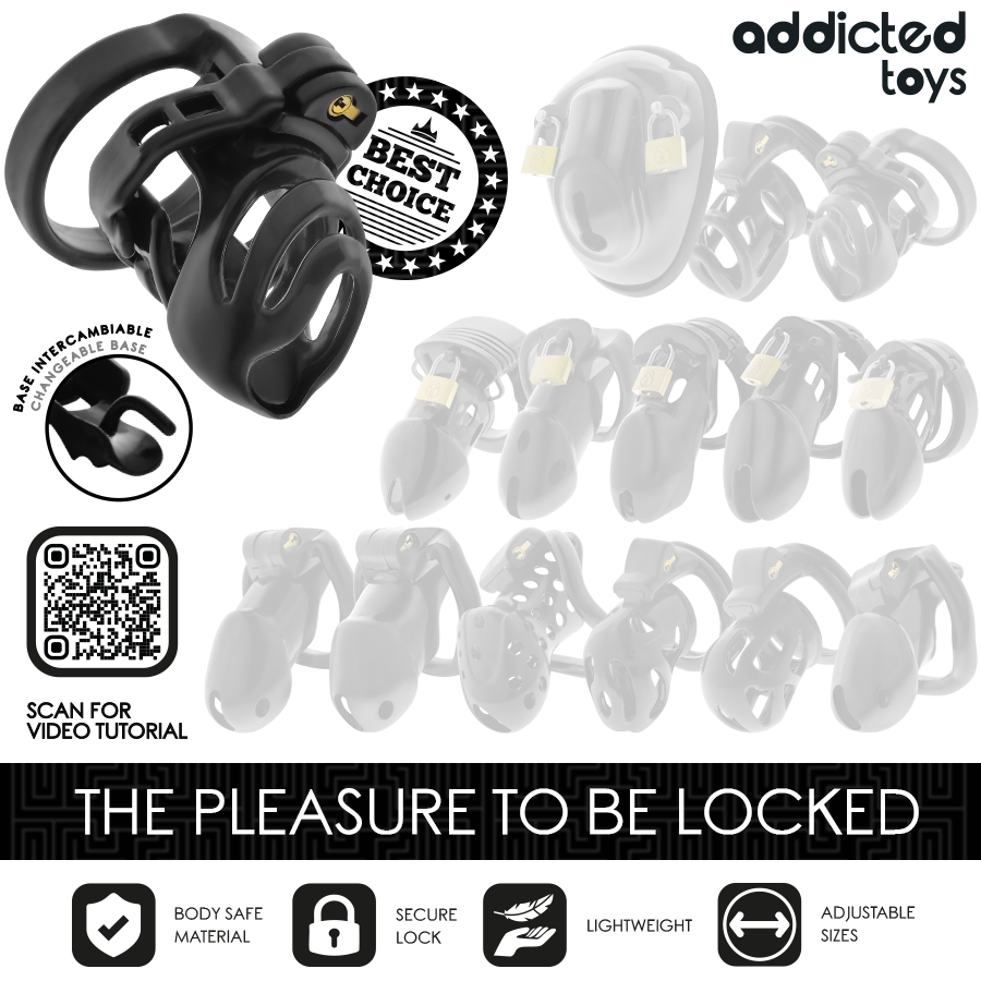 ADDICTED TOYS LOCKED - ETERNAL LOCK PENIS CAGE 9 CM - My naughty haven #