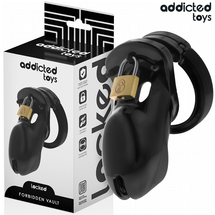 ADDICTED TOYS LOCKED - FORBIDDEN VAULT PENIS CAGE 10 CM - My naughty haven #