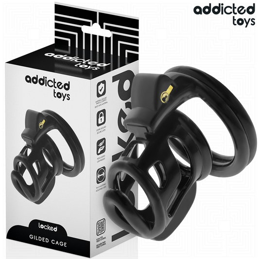 ADDICTED TOYS LOCKED - GILDEN CAGE SILICONE PENIS CAGE 8.5 CM - My naughty haven #