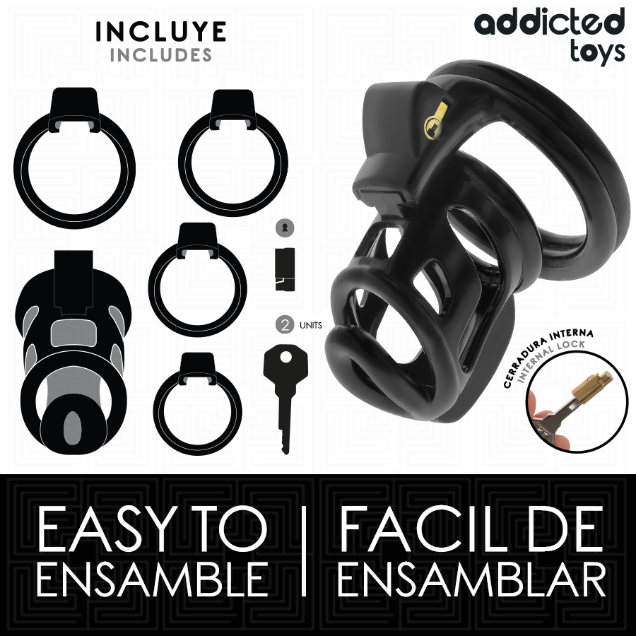 ADDICTED TOYS LOCKED - GILDEN CAGE SILICONE PENIS CAGE 8.5 CM - My naughty haven #