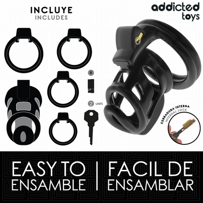 ADDICTED TOYS LOCKED - GILDEN CAGE SILICONE PENIS CAGE 8.5 CM - My naughty haven #