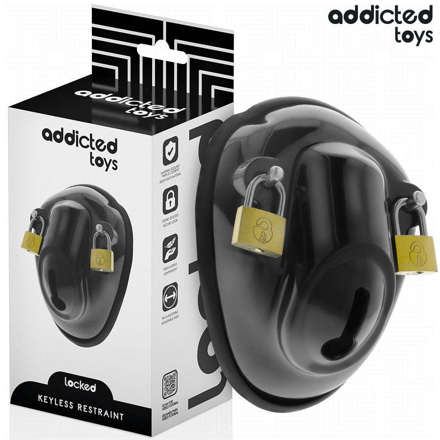 ADDICTED TOYS LOCKED - KEYLESS RESTRAINT PENIS CAGE 11.5 CM - My naughty haven #