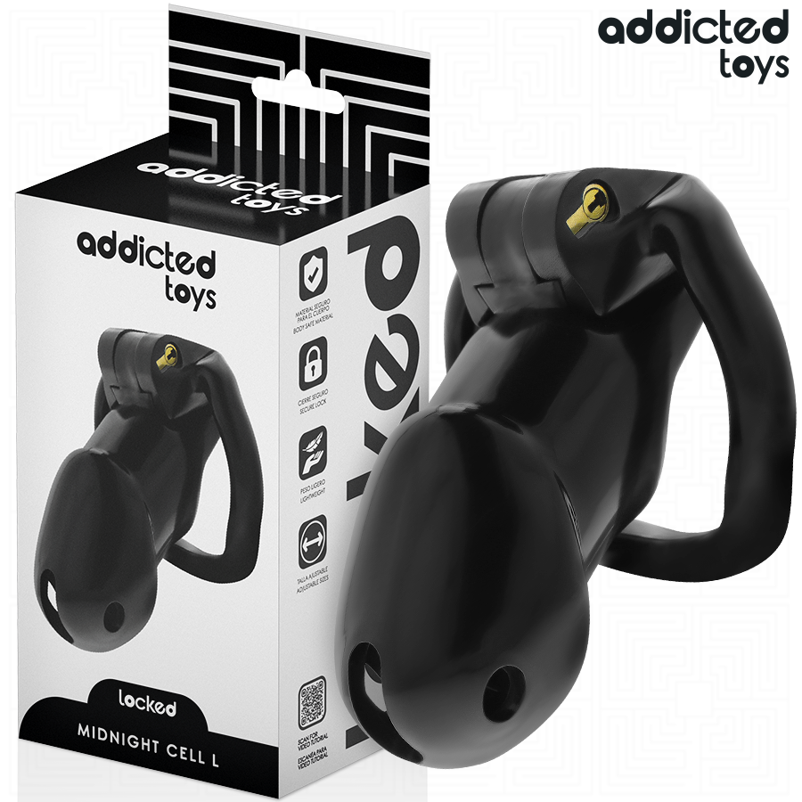 ADDICTED TOYS LOCKED - MINDNIGHT CELL PENIS CAGE SIZE L - My naughty haven #