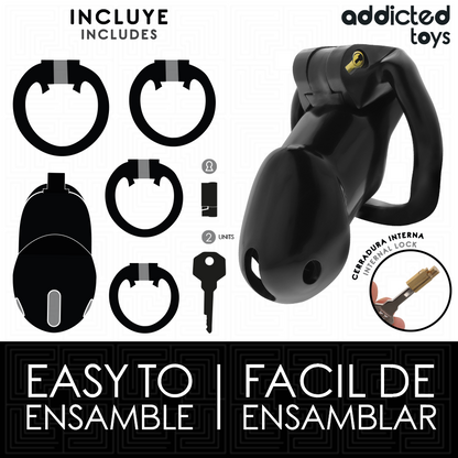 ADDICTED TOYS LOCKED - MINDNIGHT CELL PENIS CAGE SIZE L - My naughty haven #