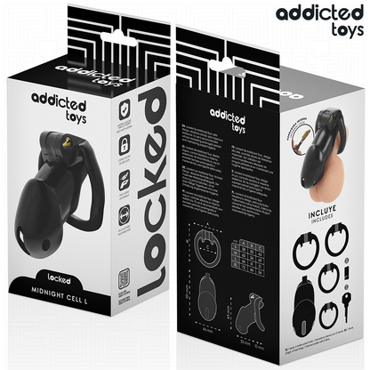 ADDICTED TOYS LOCKED - MINDNIGHT CELL PENIS CAGE SIZE L - My naughty haven #