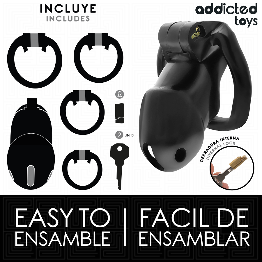ADDICTED TOYS LOCKED - MINDNIGHT CELL PENIS CAGE SIZE M - My naughty haven #
